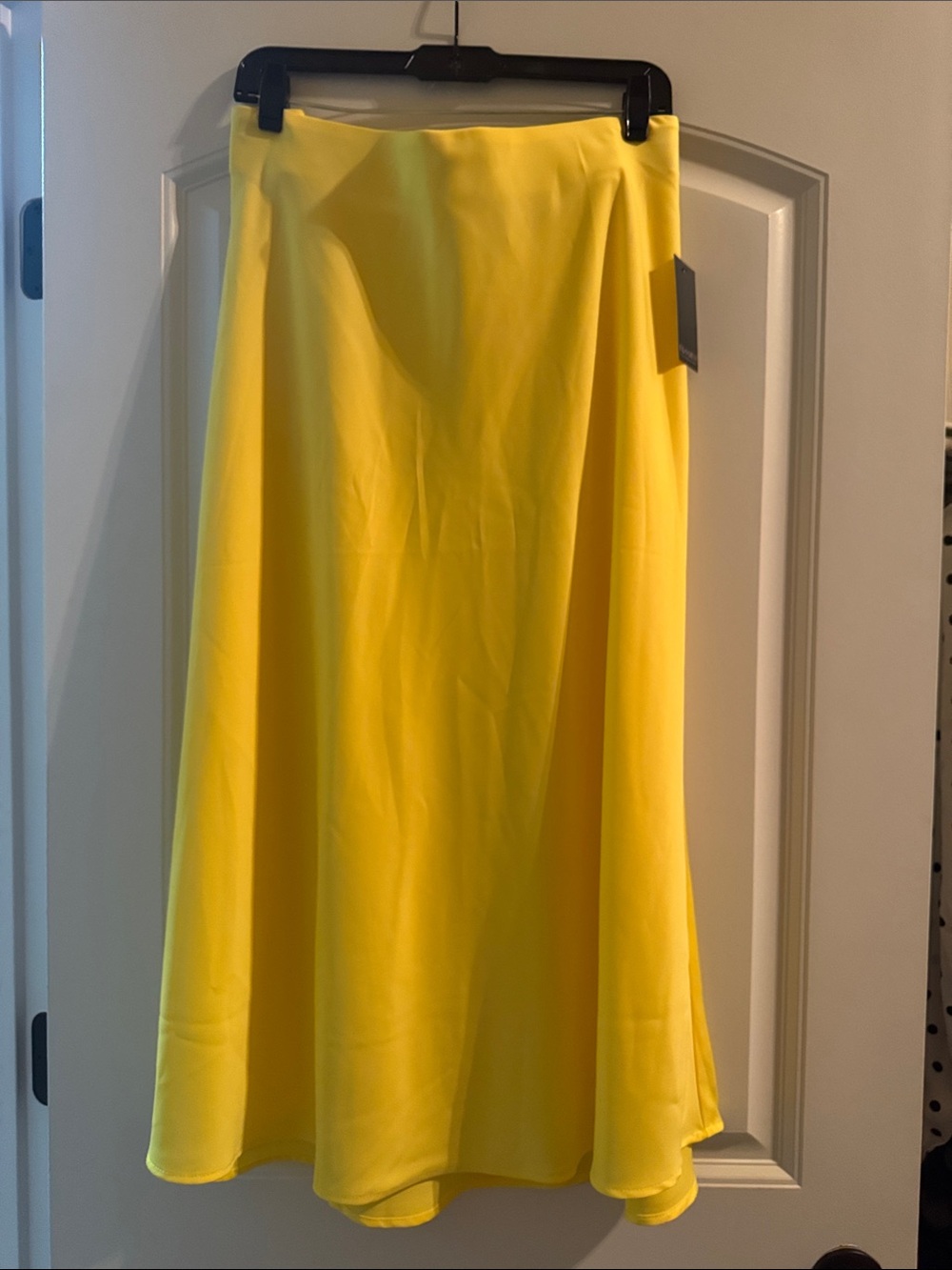 Eloquii Bright Yellow A-Line Midi Skirt